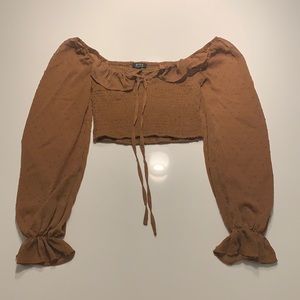 Gold Off the shoulder Blouse